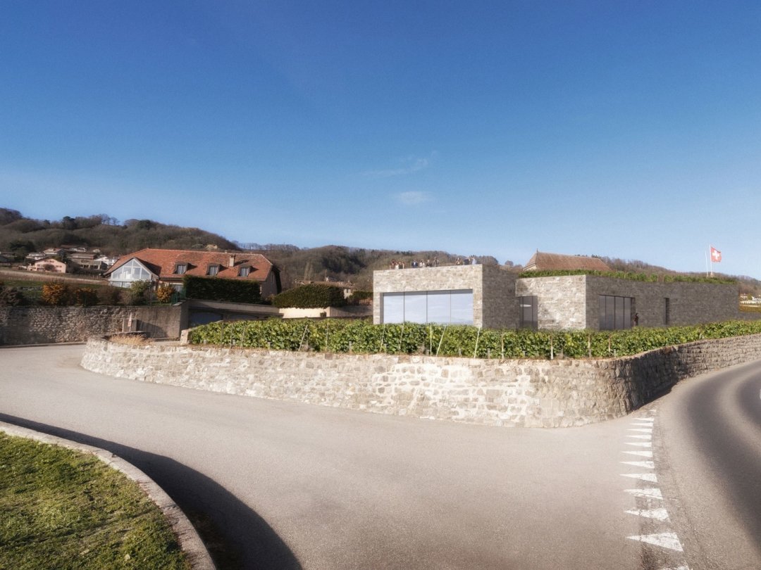 La future Maison des vins de La Côte est prévue au cœur des vignes en dessus de la route de l’Etraz.