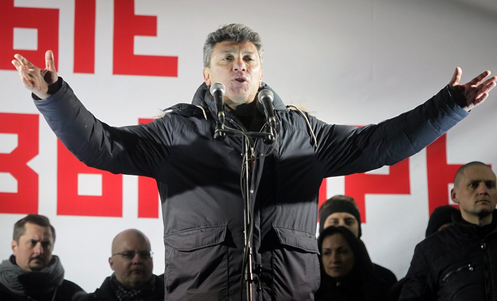 epa04640885 A file picture dated 05 March 2012 shows Leader of People's Freedom party Boris Nemtsov speaking during an opposition rally, protesting against a third term of Vladimir Putin as president, in Moscow, Russia. A veteran Russian opposition leader has been shot and killed in Moscow, police said on 27 February 2015. Boris Nemtsov, 55, was shot from a passing car on a bridge just outside the Kremlin, Russian investigators said in a statement. An unknown attacker fired between 7 and 8 shots on the politician, who was walking over the Big Moskvoretsky bridge, Vladimir Markin, spokesman for the Investigative Committee, said.  EPA/SERGEI CHIRIKOV