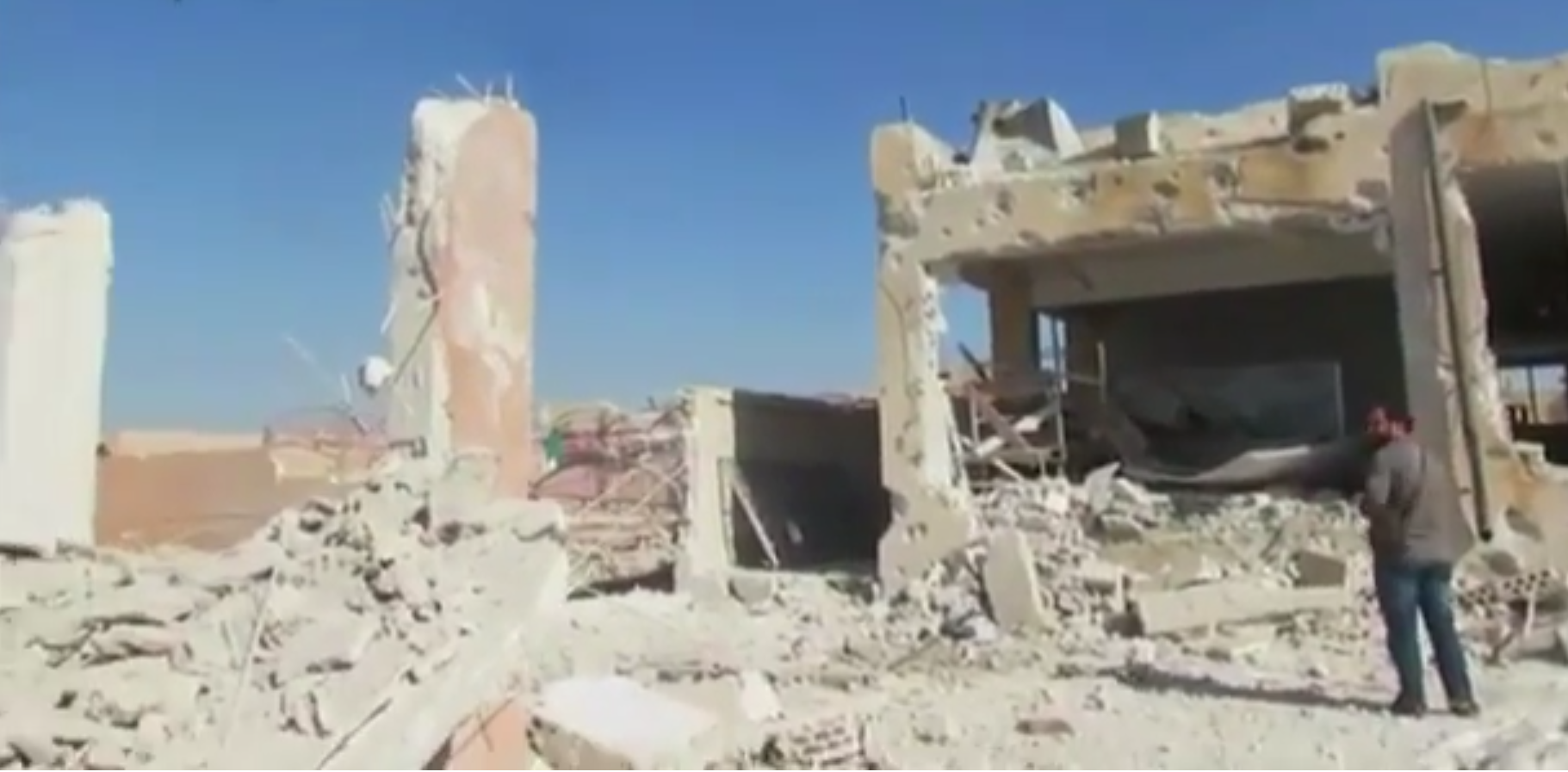 Il ne reste que des ruines de cette école syrienne.