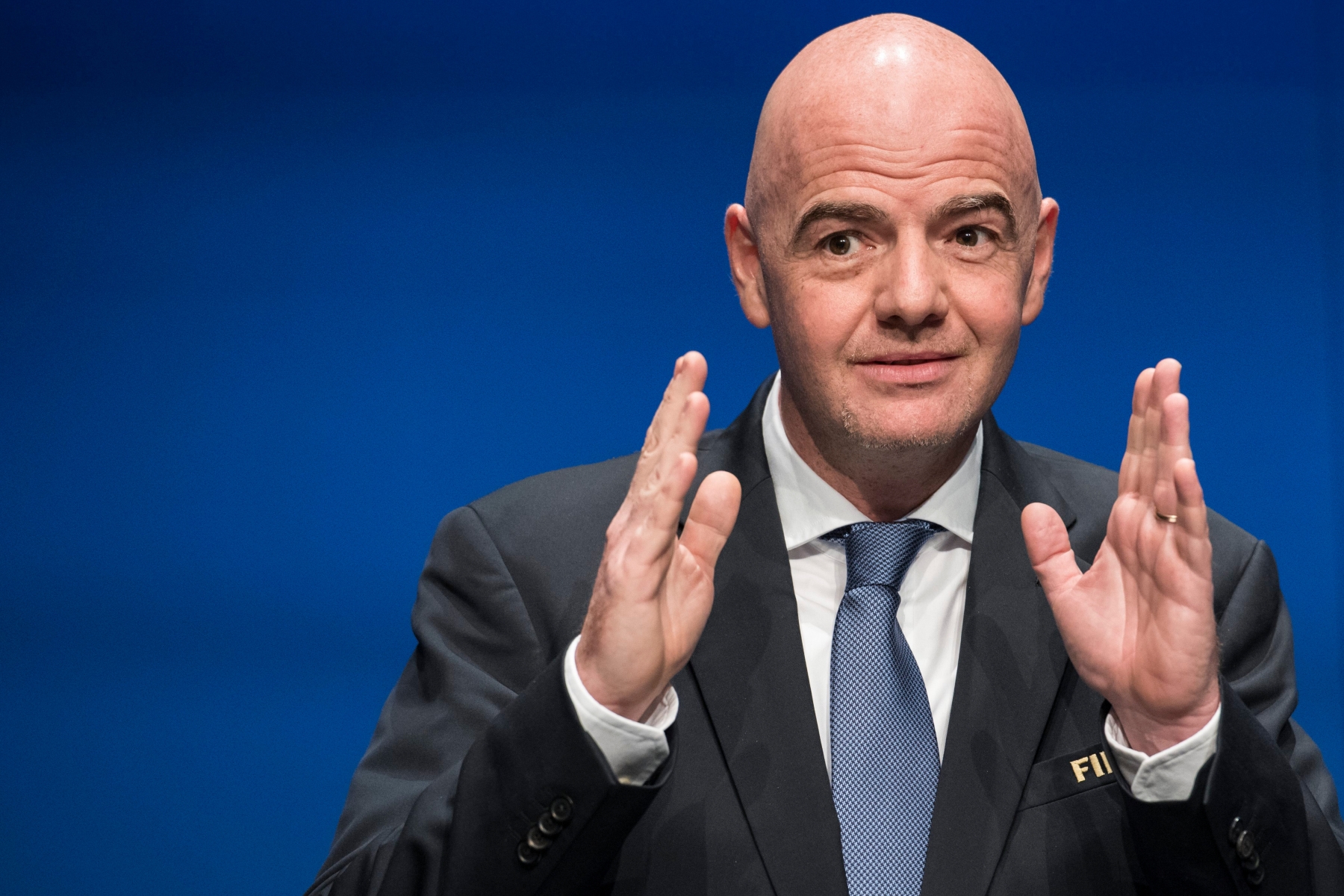 Gianni Infantino, FIFA President speaks after the FIFA Council meeting at the Home of FIFA in Zurich, Switzerland, Tuesday, January 10, 2017. (KEYSTONE/Ennio Leanza) FUSSBALL FIFA TREFFEN COUNCIL