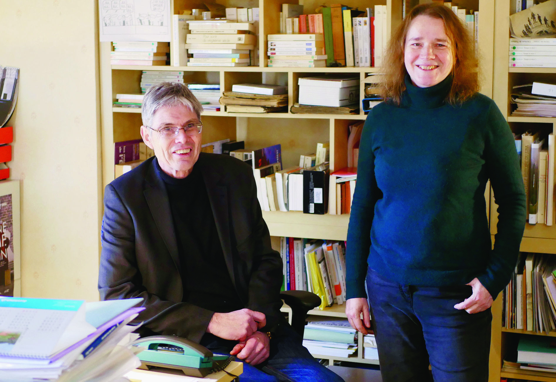 Daniel Luthi et Laurence Marti: l’éditeur et la sociologue collaborent au service de l’histoire sociale de la région.