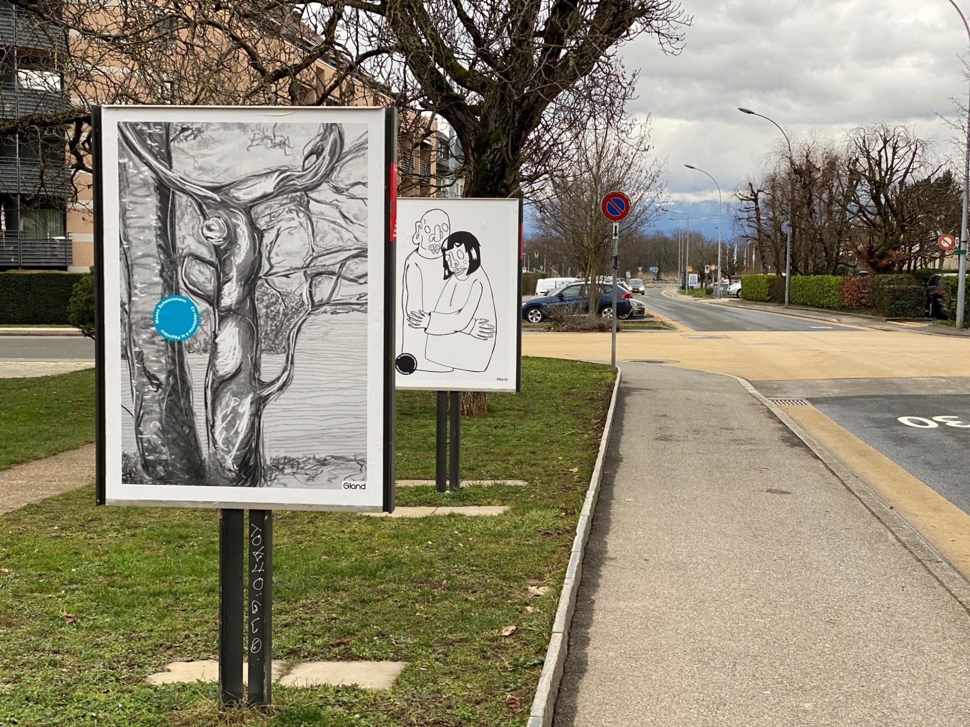 Les artistes sont exposés sur les panneaux d'affichage de la commune jusqu'au 18 février.