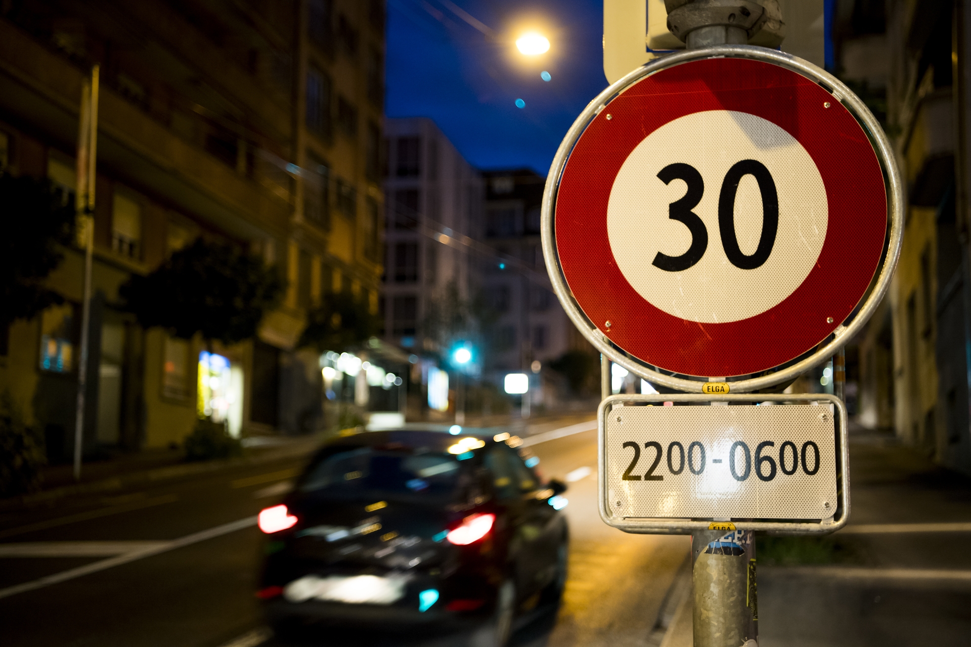 La limitation de vitesse de nuit avait été testée en 2017 sur les avenues de Beaulieu et Vinet à Lausanne.