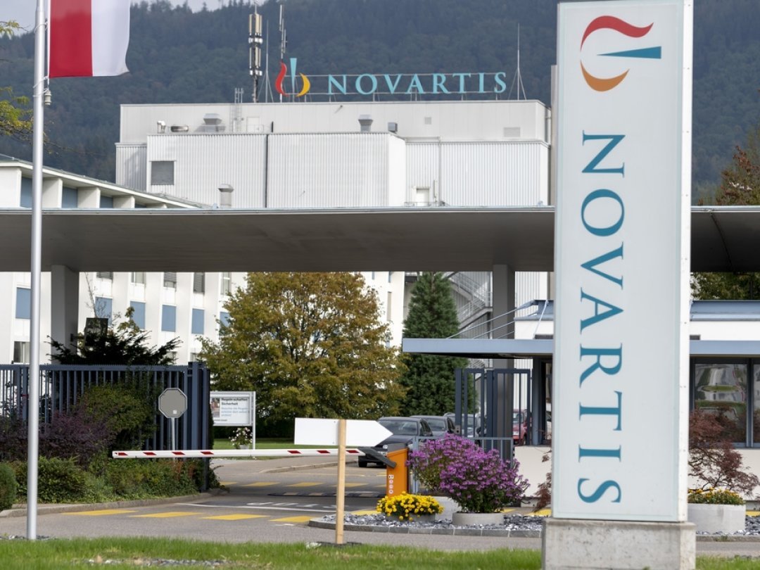 L'entrée des installations de production de Novartis à Stein, dans le caton d'Argovie.
