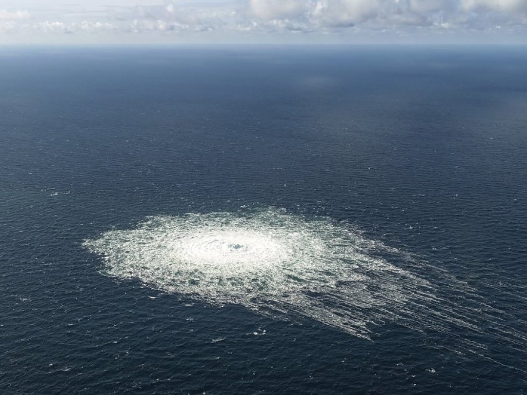 Les fuites de gaz provoquent des bouillonnements à la surface de la mer Baltique.