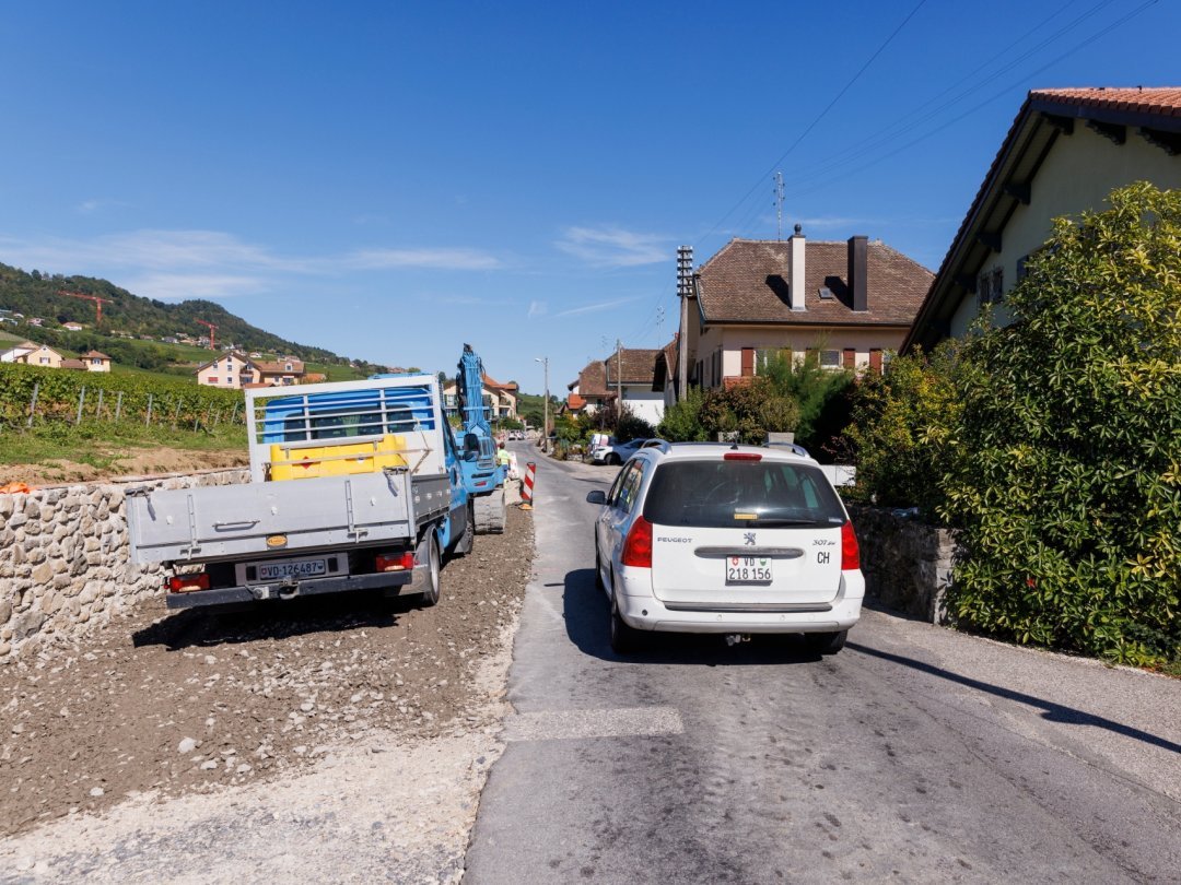 Les travaux de la route de l'Etraz, en traversée de Mont-sur-Rolle, ont débuté en janvier.