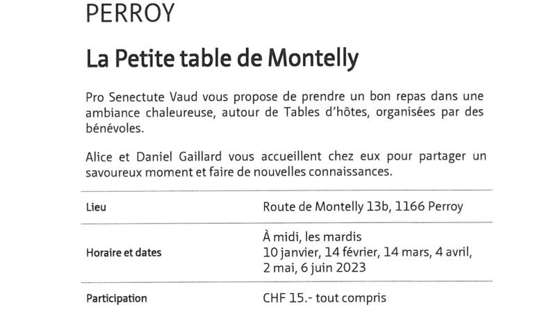 Table d'hôtes : La Petite table de Montelly
