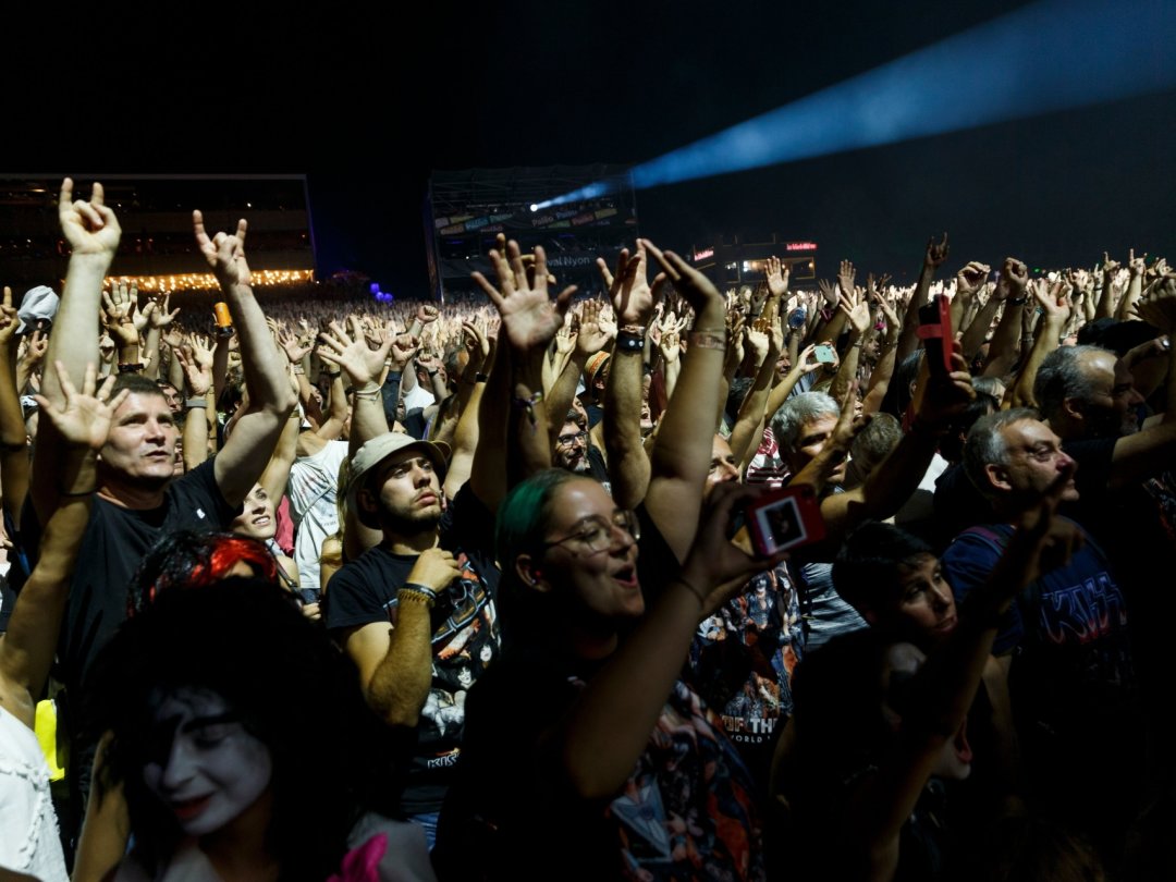 Le Paléo Festival, en juillet 2022, lors du concert de Kiss sur la grande scène.