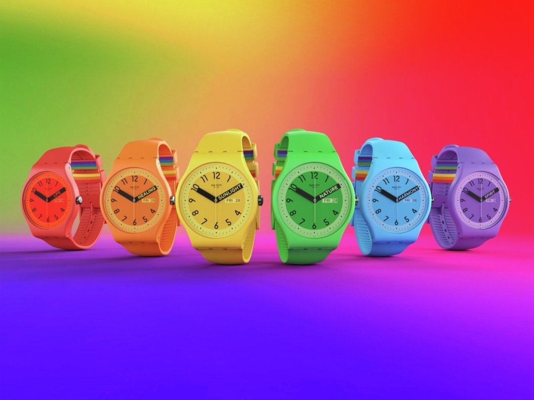 Les montres saisies par les autorités malaisiennes sont issues de la collection "Pride" de Swatch.