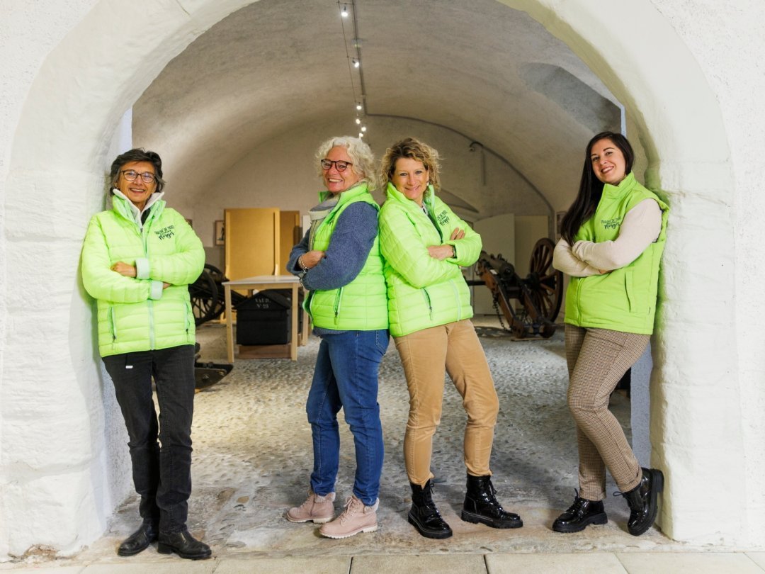 Marie-Noëlle Branet, Véronique Bornand-Sickenberg, Béatrice Fornerod et Mélanie Mojon - il manque Sandy Menoux sur la photo - passeront la main au terme de l'édition 2023.