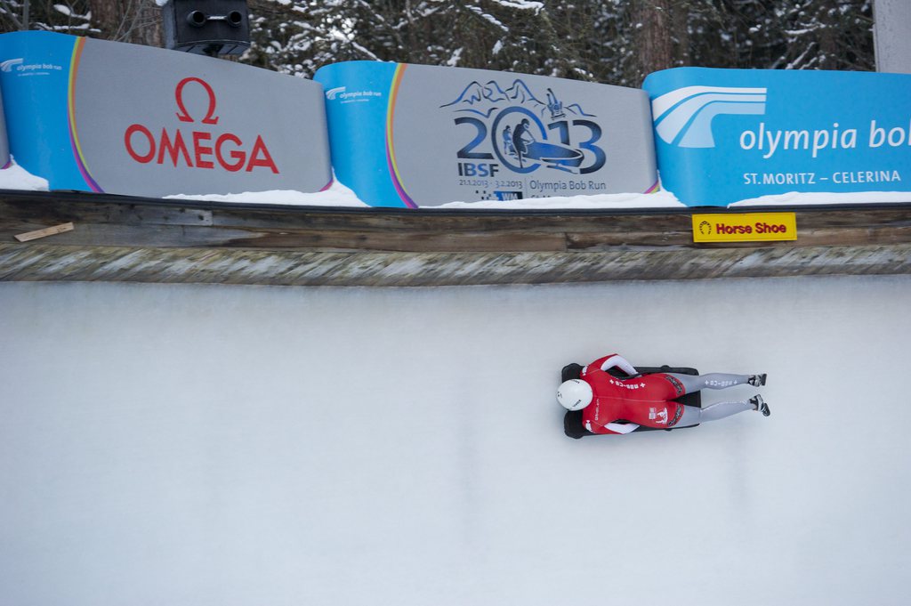 La Saint-Galloise Marina Gillardoni en plein exercice à St-Moritz.