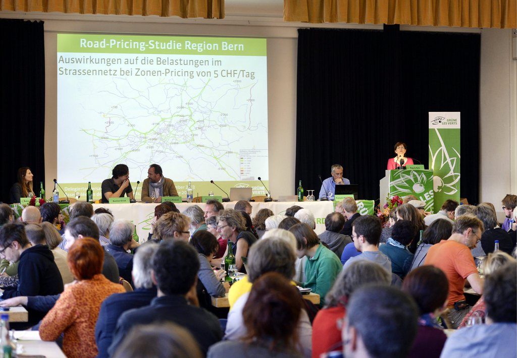 L'assemblée du parti écologiste suisse à Zurich.