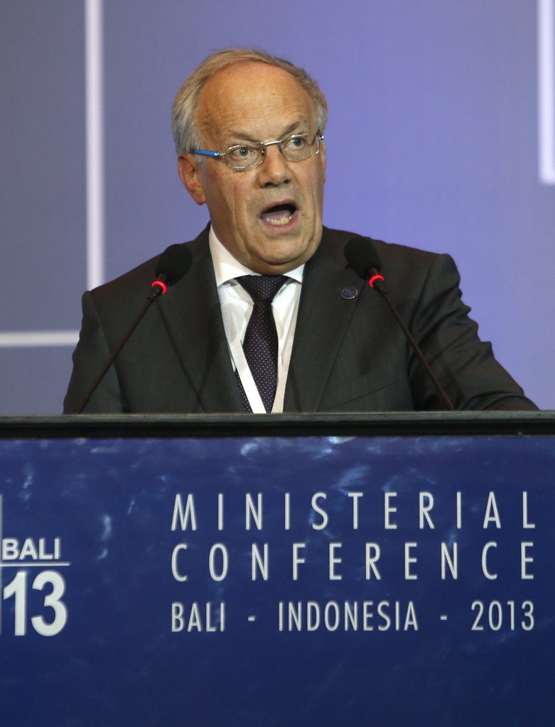 Le conseiller fédéral Johann Schneider-Ammann a appelé mercredi à Bali à saisir une occasion unique de conclure un accord commercial. 