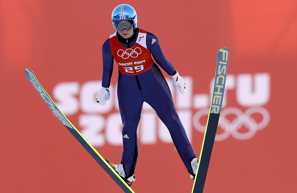 L'Allemande Carina Vogt est devenue championne olympique de saut à ski aujourd'hui à Sotchi. 