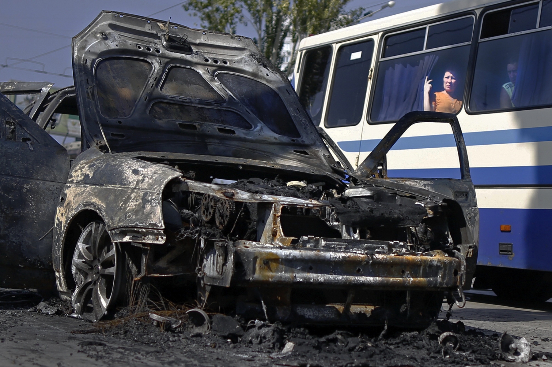 Le nombre des victimes civiles ne cesse d'augmenter à Donetsk notamment. 