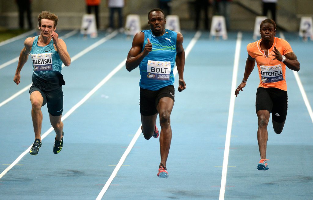 Usain Bolt a devancé tous ses concurrents à Varsovie.