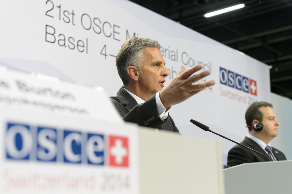 Didier Burkhalter était à Bâle aujourd'hui pour le 21ème conseil ministériel de l'OSCE