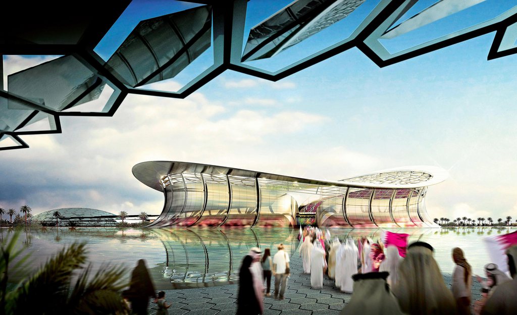 epa04634784 (FILE) A handout image made available by the Qatar 2022 FIFA World Cup Bid Committee on 06 December 2010, of a general view of the proposed new Lusail Iconic Stadium in Lusail City, Qatar, venue of the FIFA 2022 World Cup soccer tournament. The FIFA 2022 World Cup in Qatar should be held in November and December, a FIFA task force has recommended on 24 February 2015. The new Lusail Iconic Stadium, with a capacity of 86,250, will host the opening and final matches of the FIFA 2022 World Cup.  EPA/QATAR 2022 WORLD CUP BID  HANDOUT EDITORIAL USE ONLY/NO SALES *** Local Caption *** 02483079