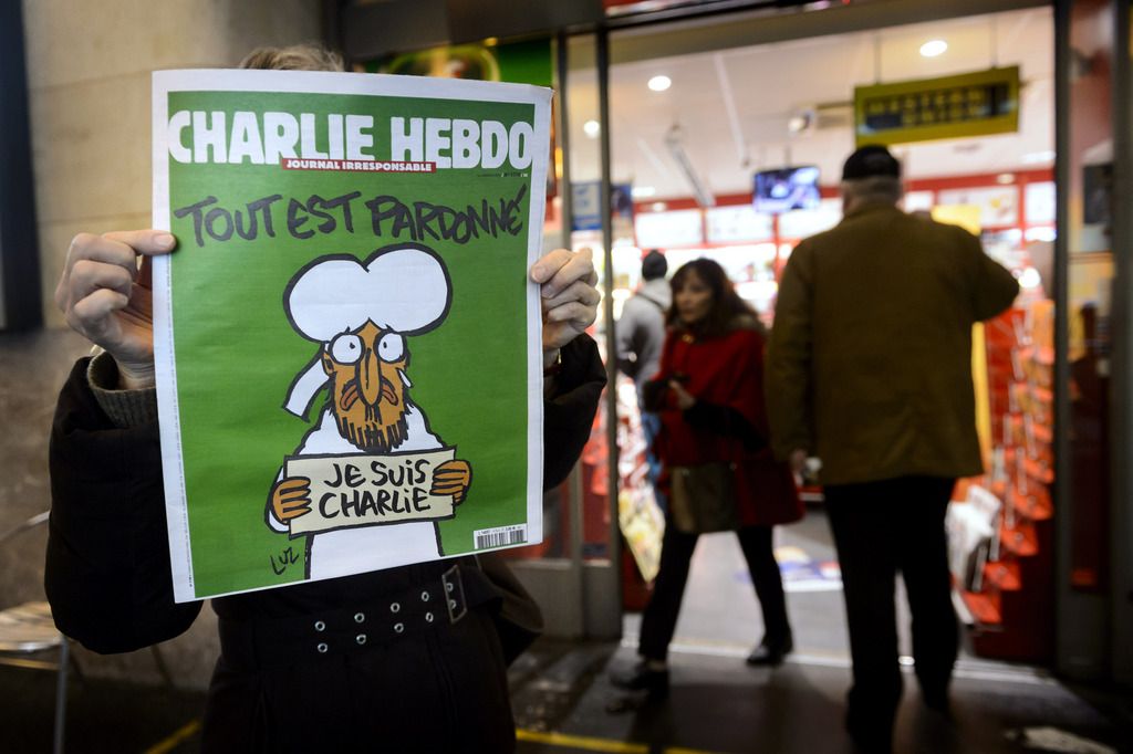 La Une du dernier numéro de "Charlie Hebdo" contient une caricature de Mahomet.