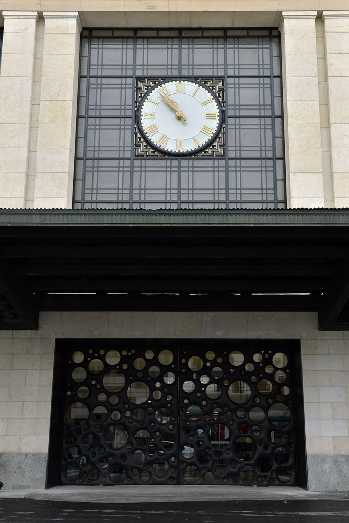 L'entrée de la gare de Genève.