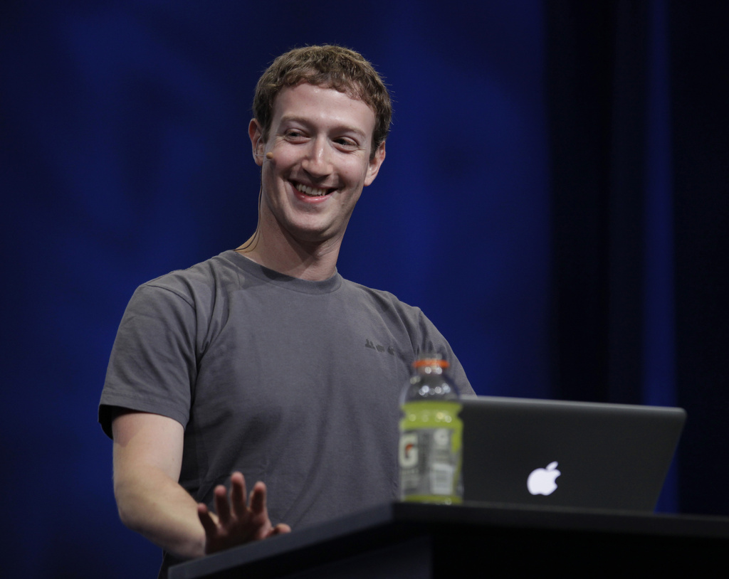 Facebook CEO Mark Zuckerberg smiles during the f/8 conference in San Francisco, Thursday, Sept. 22, 2011. (AP Photo/Paul Sakuma)