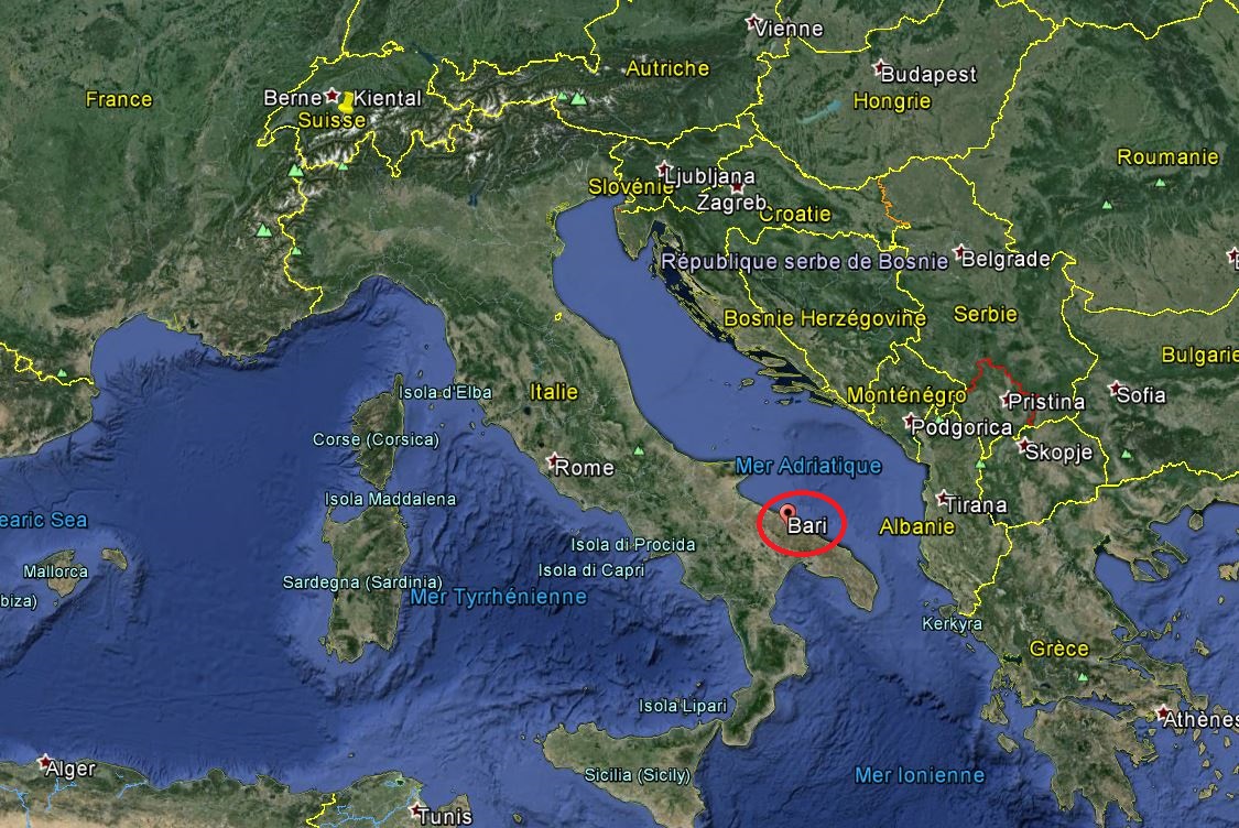 Le drame s'est produit près de Bari, dans le sud de l'Italie.