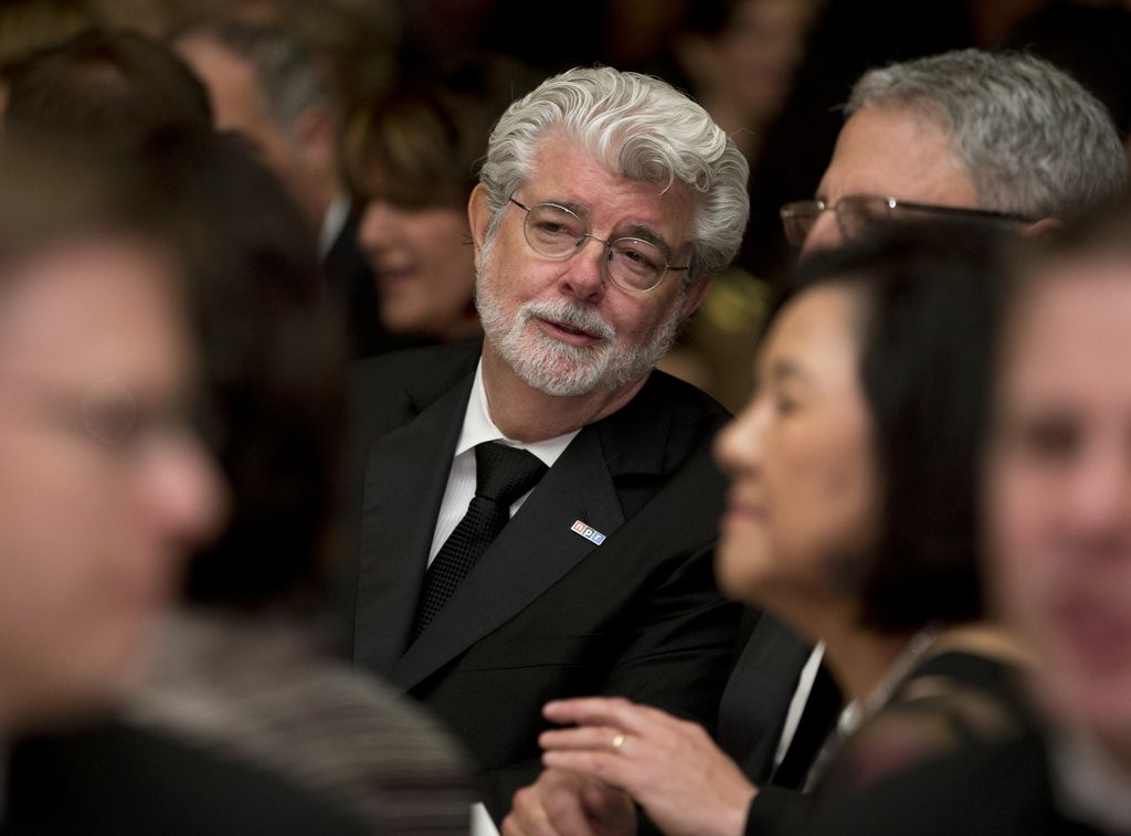 Producer George Lucas attends the White House Correspondents' Association Dinner at the Washington Hilton Hotel, Saturday, April 27, 2013, in Washington.  (AP Photo/Carolyn Kaster)