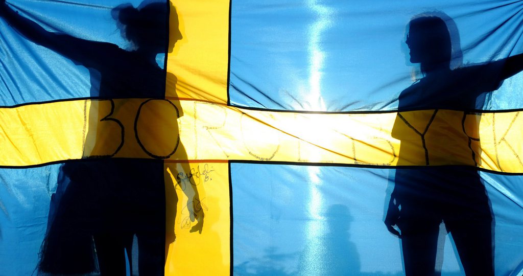 Des Suédois ont manifesté dimanche pour l'accueil des réfugiés. 
