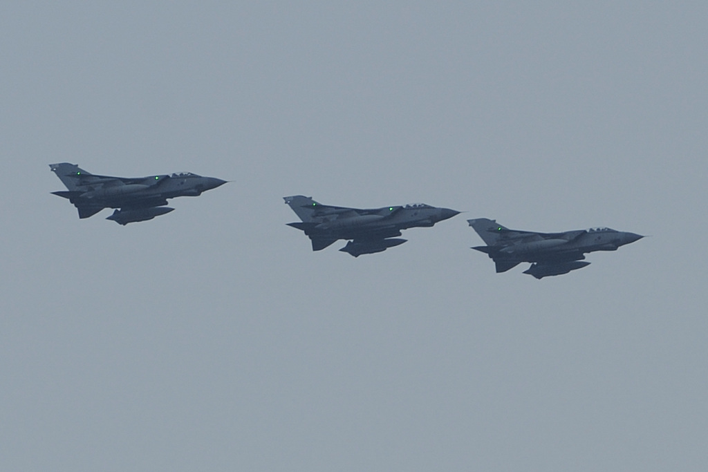 Trois Tornado de la Royal Air Force.
