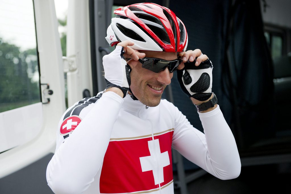 Fabian Cancellara avant sa chute.