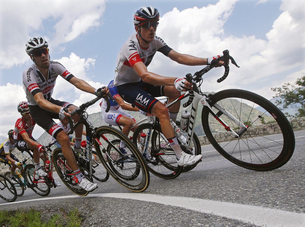 Mathias Frank (à droite), s'est mis en évidence sur cette 6e étape de la Vuelta (archives).