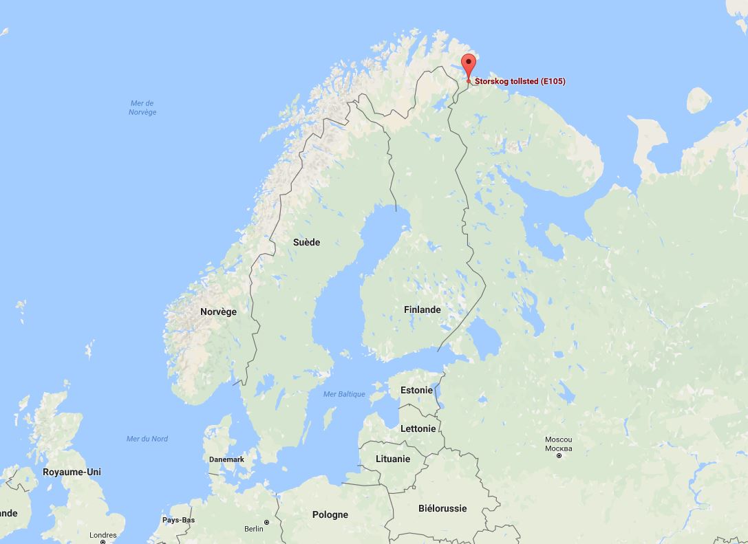 Le poste frontière concerné se trouve à l'extrême-nord de la Norvège, dans l'Arctique.