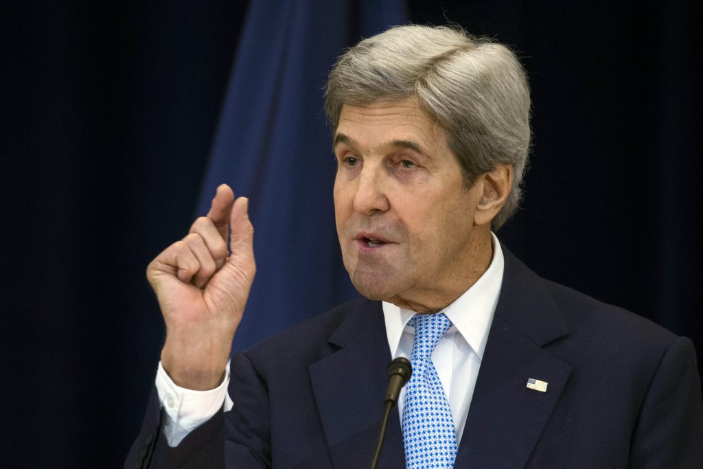 John Kerry delivers s'est exprimé lors d'un discours à Washington.