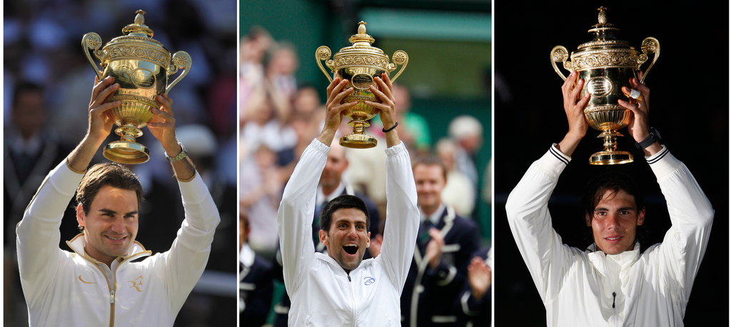 Les trois joueurs ont tous une fois ou l'autre remporté le tournoi de Wimbledon.