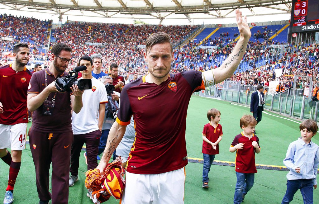 Francesco Totti a joué durant 25 ans sous les couleurs de l'AS Rome.