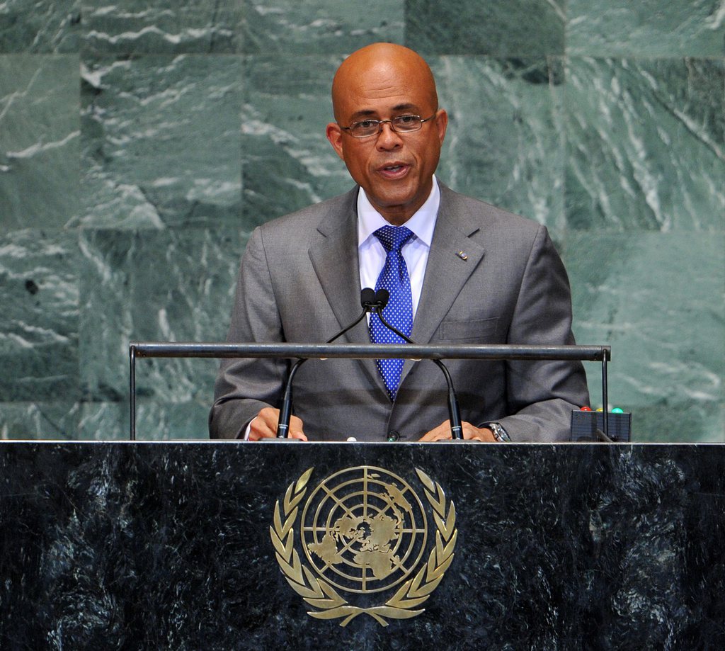 Le président Michel Martelly venait de rentrer de l'assemblée générale des Nations unies.