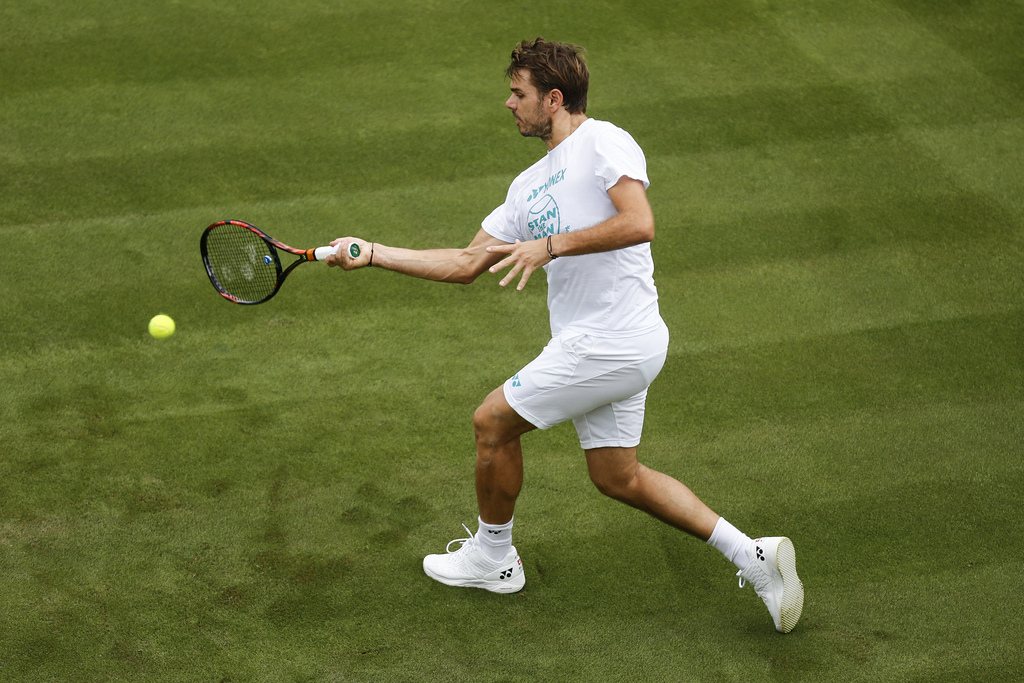 Stan Wawrinka s'est entraîné ce lundi au All England Lawn Tennis Championships à Wimbledon.