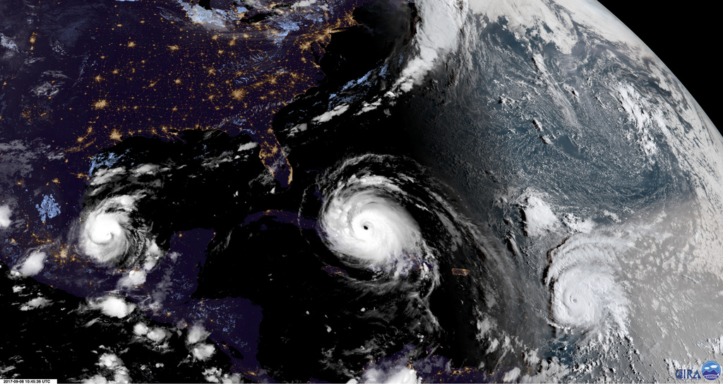 Début septembre, trois ouragans se trouvaient en même dans en Atlantique, dont Irma.