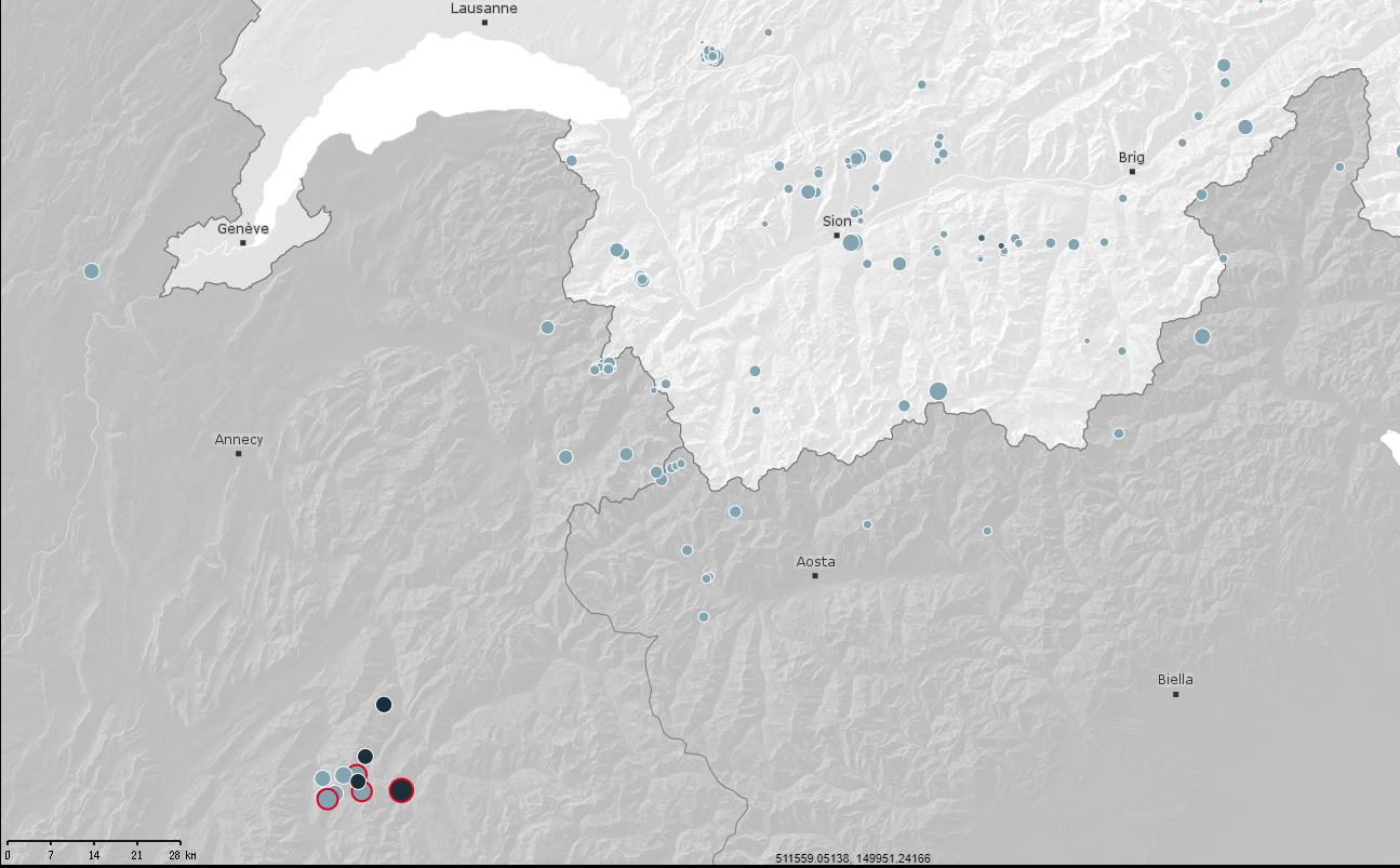 La secousse a été enregistrée à Mont-Cenis, à 90 km de Genève.
