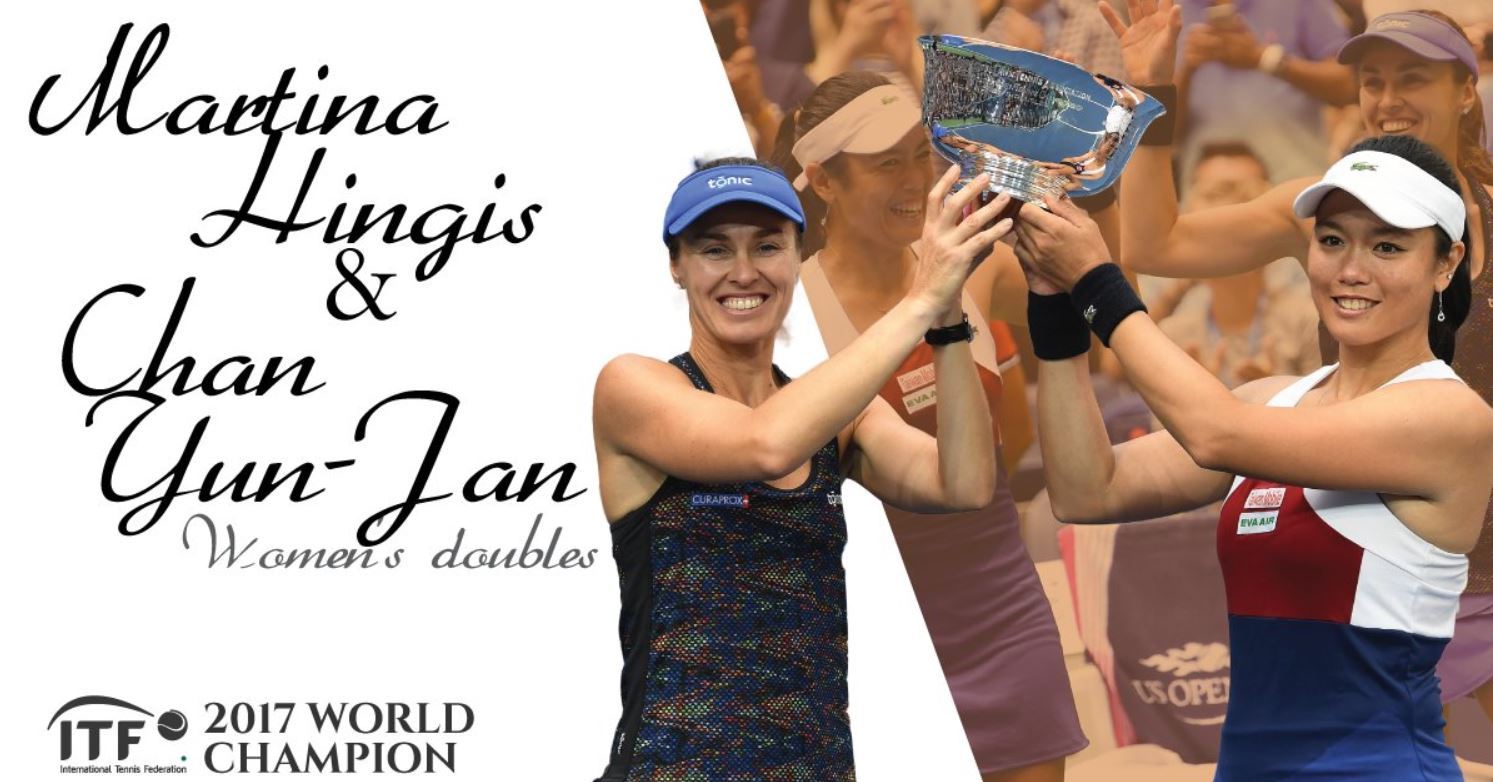Martina Hingis et la Taïwanaise Chan Yun-Jan ont été proclamées meilleures joueuses de double.