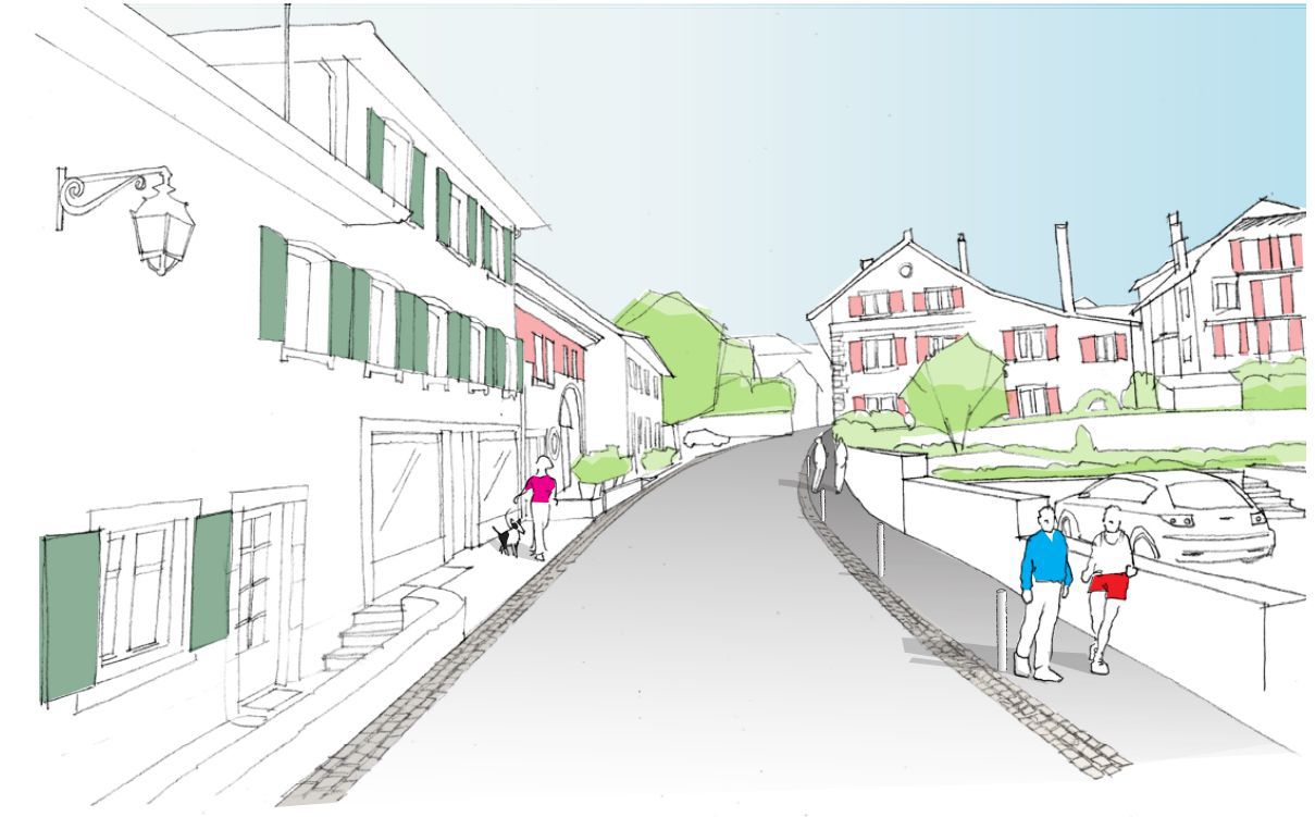 La Grand-Rue laissera davantage d’espace aux piétons et aux cyclistes également.