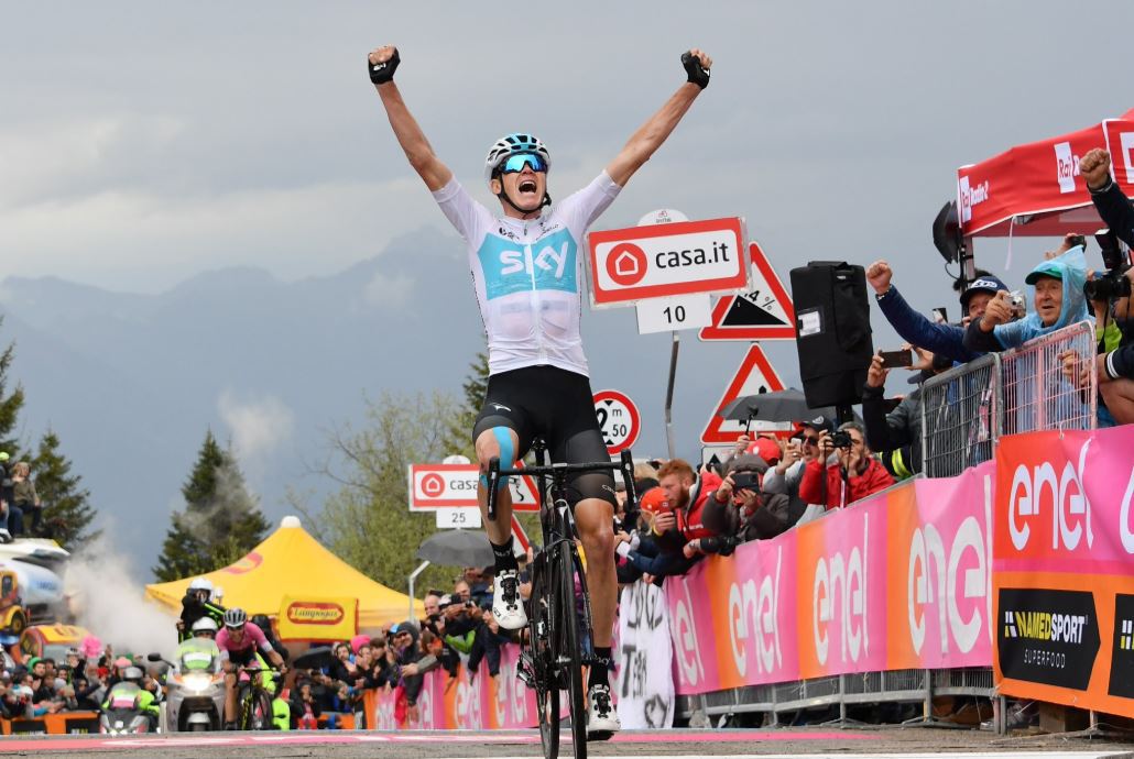 Chris Froome (SKY) s'est imposé au sommet du Monte Zoncolan lors de 14e étape du Tour d'Italie.