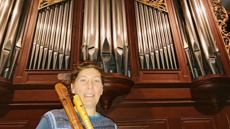 Flûte à bec et orgue au Temple d'Aubonne