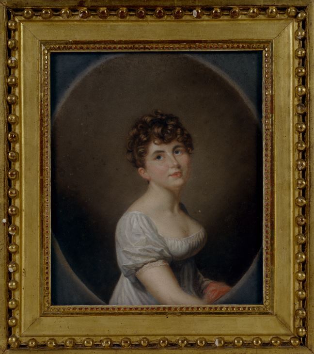 Caroline Butini en 1807, huile sur toile du peintre genevois Firmin Massot.