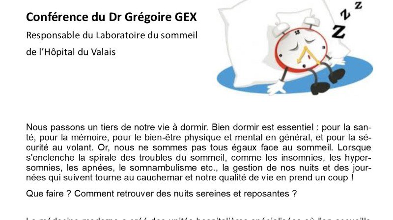 Conférence du Dr Grégoire Gex