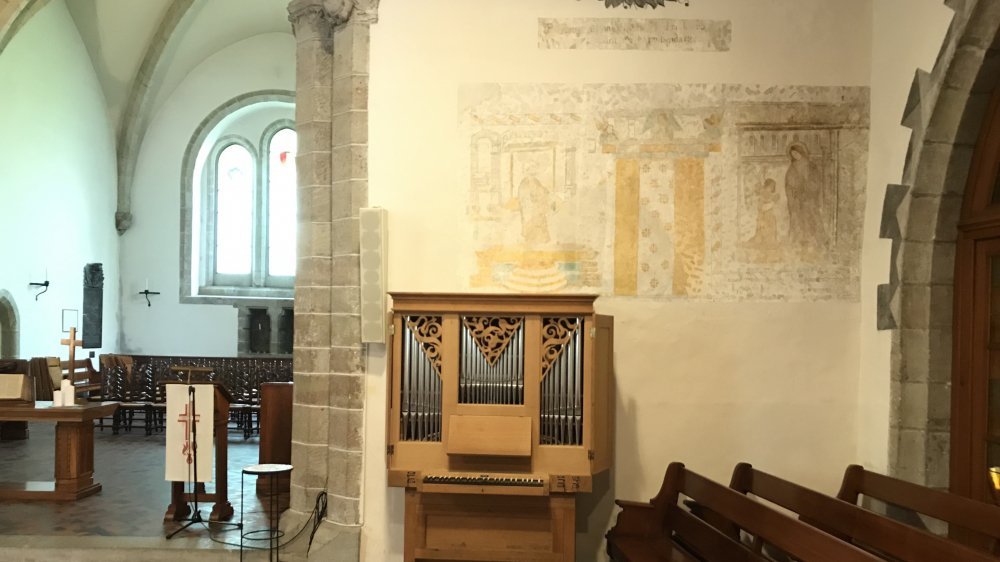 Le petit orgue amovible, dit positif, qui sera joué en concert au temple d'Aubonne