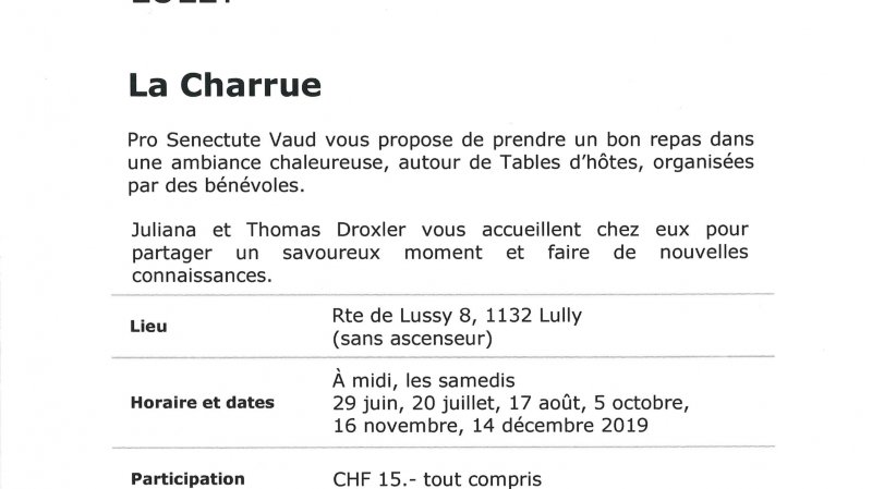 Table d'hôtes - La Charue