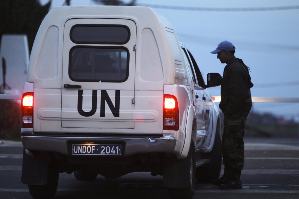 Les forces de l'ONU sont présents à la frontière d'Israël et de la Syrie.