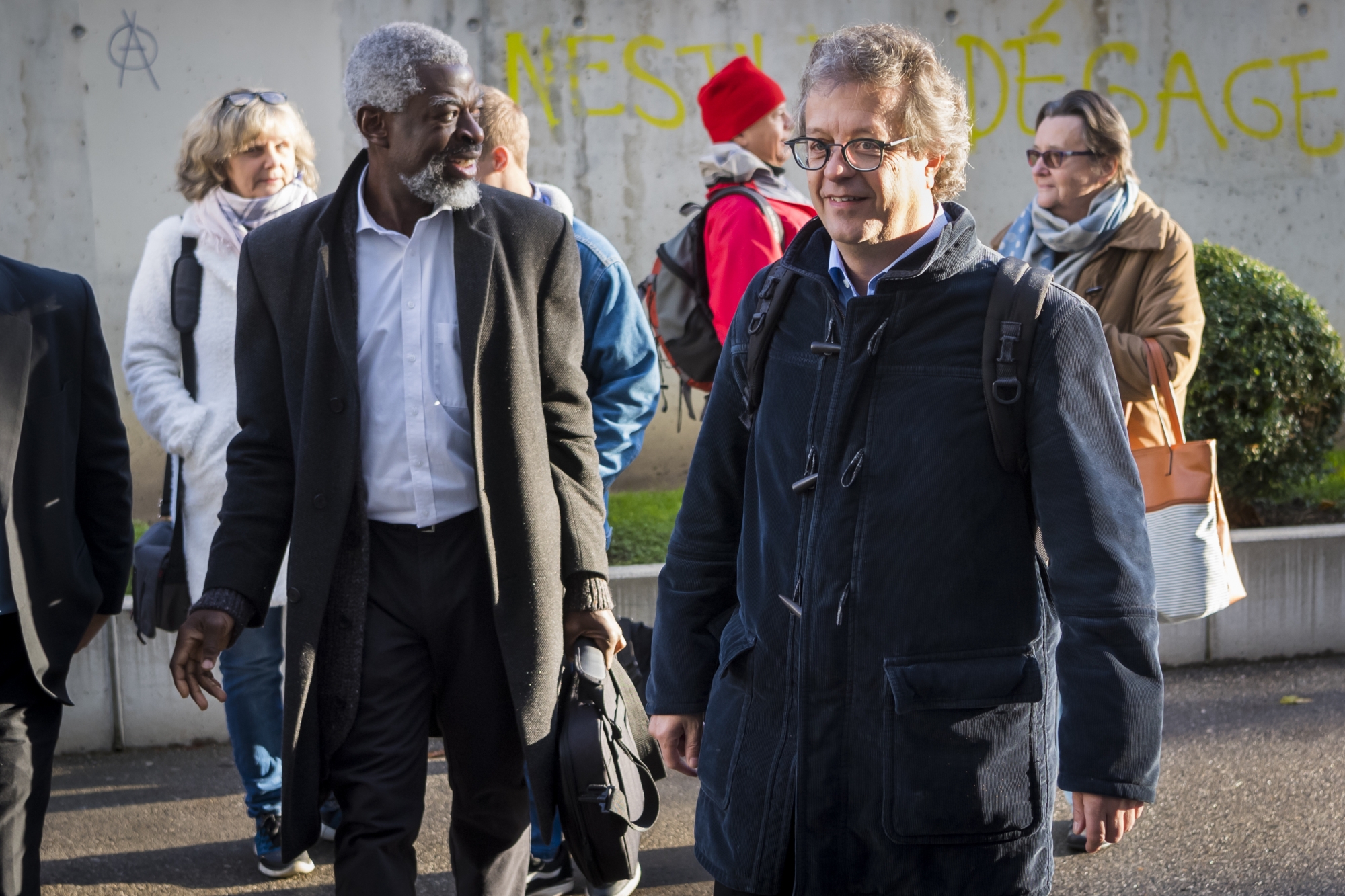 Michel Agnant et Jérôme Christen ont comparu mardi devant le Tribunal de police à Vevey.